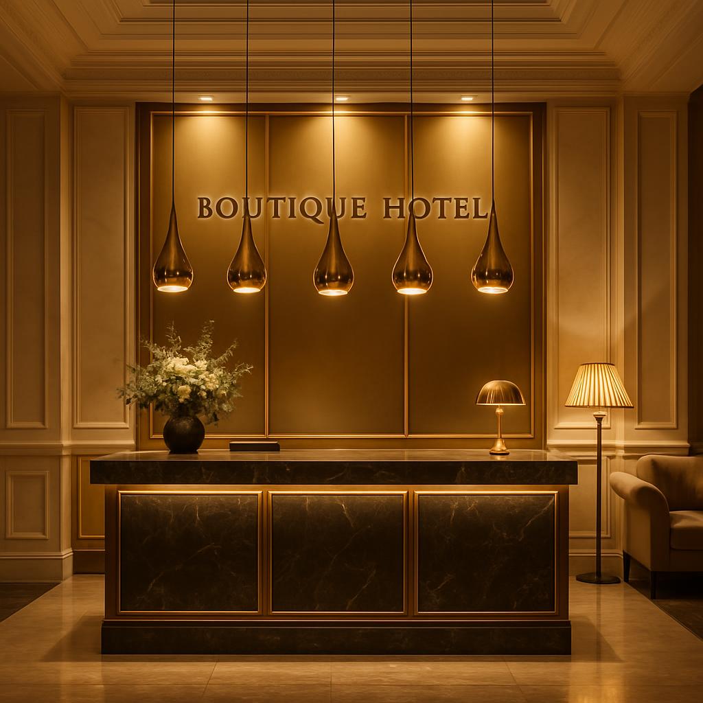 Oświetlenie butików i hoteli